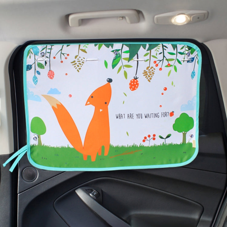 Car Large Rear Window Sunscreen Insulation Window Sunshade Cover, Size: 70*50cm, Zoo, Three Little eagles, Pink Elephant, Little Fox, Underwater World, Deer, Good Friend, Bear, Yellow Penguin, Happy Elephant, Happy Forest, Spectacle Bear, Snow Bear    ...