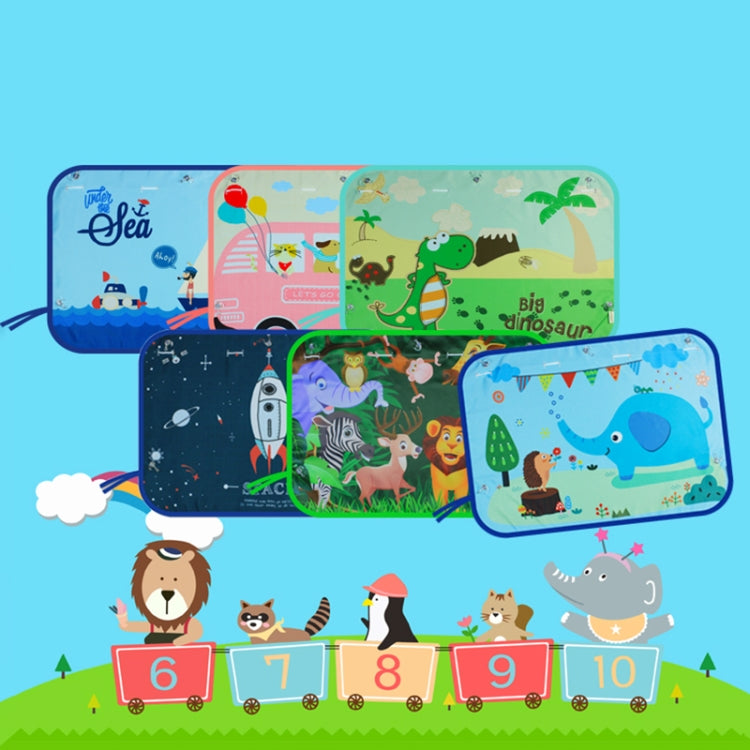 Car Large Rear Window Sunscreen Insulation Window Sunshade Cover, Size: 70*50cm, A Pony, Giant Panda, Green Dinosaur, Animal World, Three Pony, Zoo, Three Little eagles, Pink Elephant, Little Fox, Underwater World, Deer, Good Friend, Bear, Yellow Pengu...