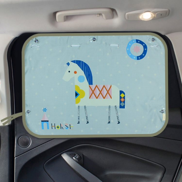 Car Large Rear Window Sunscreen Insulation Window Sunshade Cover, Size: 70*50cm, Bear, Yellow Penguin, Happy Elephant, Happy Forest, Spectacle Bear, Snow Bear, Happy Rabbit, Picnic, A Pony, Giant Panda, Green Dinosaur, Animal World, Three Pony, Zoo    ...