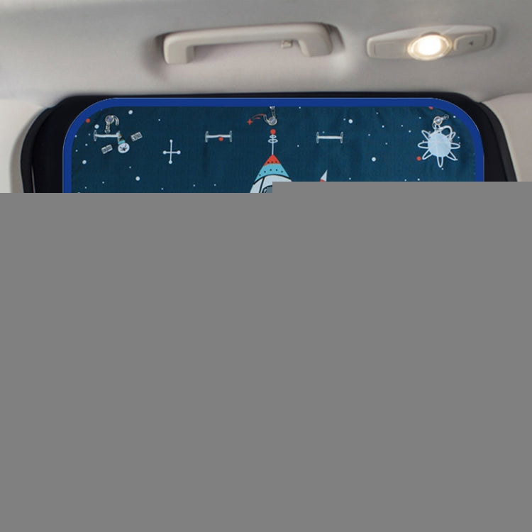 Car Large Rear Window Sunscreen Insulation Window Sunshade Cover, Size: 70*50cm, Rocket, Little Pirate, Small Cloud, Camping, Happy Time, Pink Bus, Happy School Bus, Magic World, Moon Baby, Waterpark, House, Mustache