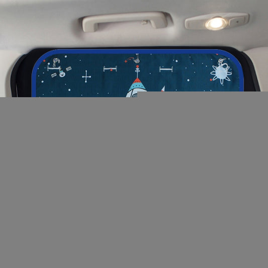 Car Large Rear Window Sunscreen Insulation Window Sunshade Cover, Size: 70*50cm, Rocket, Little Pirate, Small Cloud, Camping, Happy Time, Pink Bus, Happy School Bus, Magic World, Moon Baby, Waterpark, House, Mustache