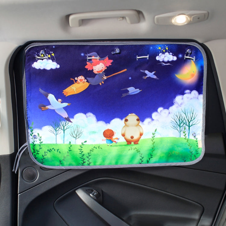 Car Large Rear Window Sunscreen Insulation Window Sunshade Cover, Size: 70*50cm, Rocket, Little Pirate, Small Cloud, Camping, Happy Time, Pink Bus, Happy School Bus, Magic World, Moon Baby, Waterpark, House, Mustache