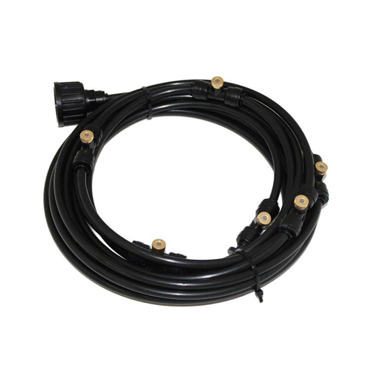 Outdoor Lawn Garden PE Mist Watering Line Misting Cooling System with 6 x Mist Nozzles, Length: 6m