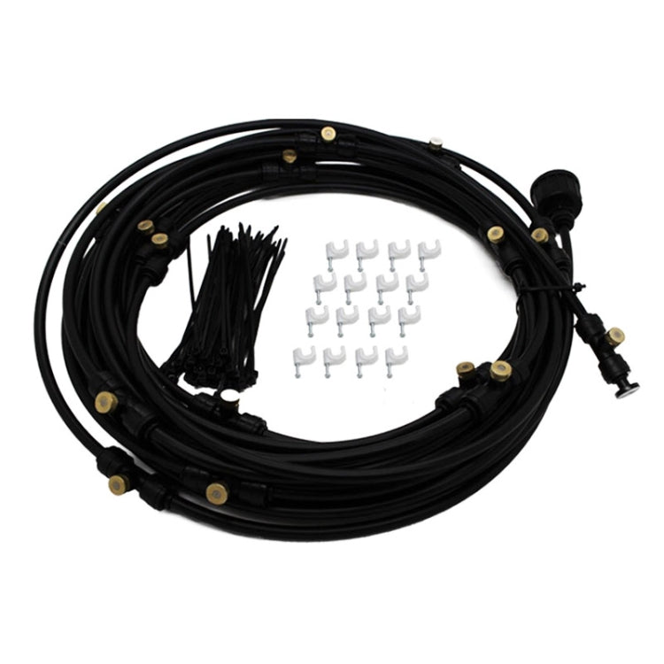 Outdoor Lawn Garden PE Mist Watering Line Misting Cooling System with 6 x Mist Nozzles, Length: 6m