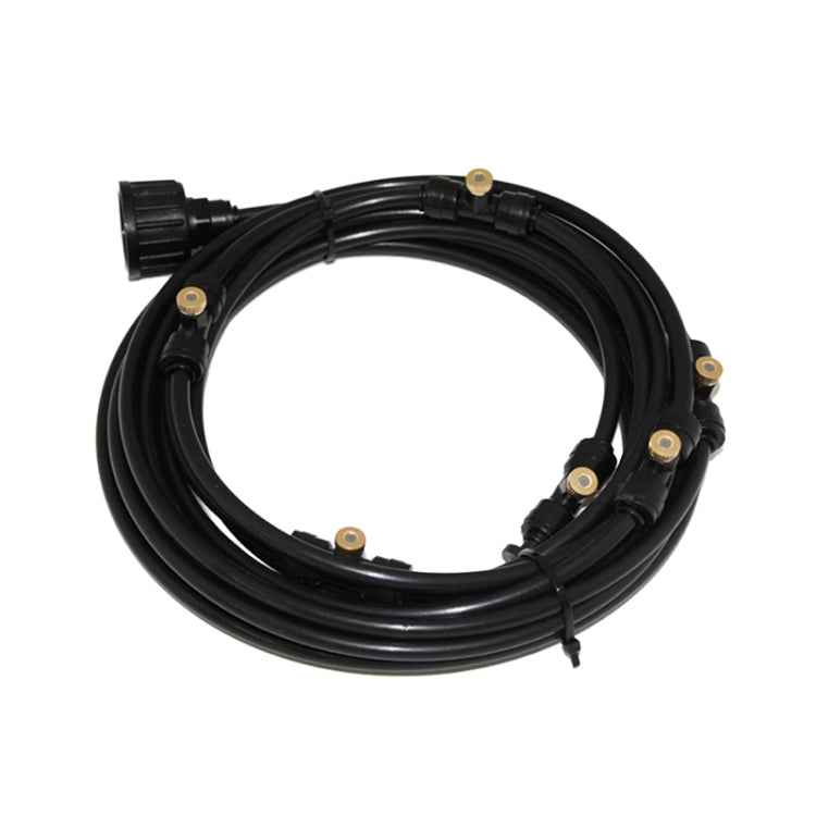 Outdoor Lawn Garden PE Hose Mist Watering Line Misting Cooling System with 21 x Mist Nozzles, Length: 15m