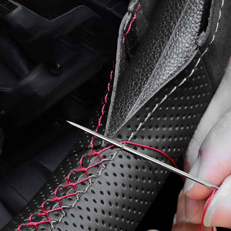 Car Genuine Leather Hand-stitched Adaptation Steering Wheel Cover