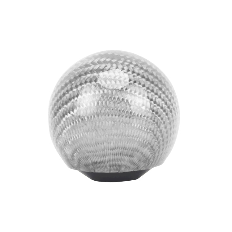 Universal Vehicle Car Shifter Cover Manual Automatic Carbon Fiber Ball Gear Shift Knob, Silver, Ball Gear Shift Knob, Black