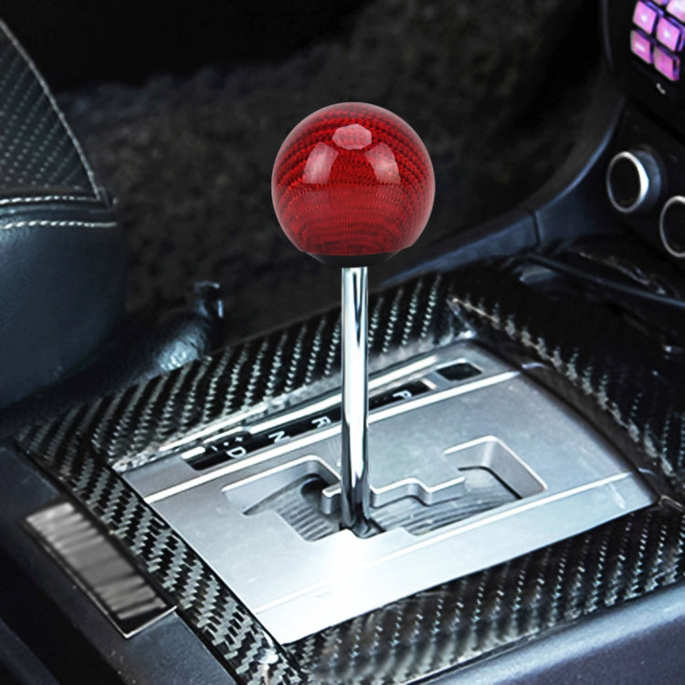 Universal Vehicle Car Shifter Cover Manual Automatic Carbon Fiber Ball Gear Shift Knob, Silver, Ball Gear Shift Knob, Black