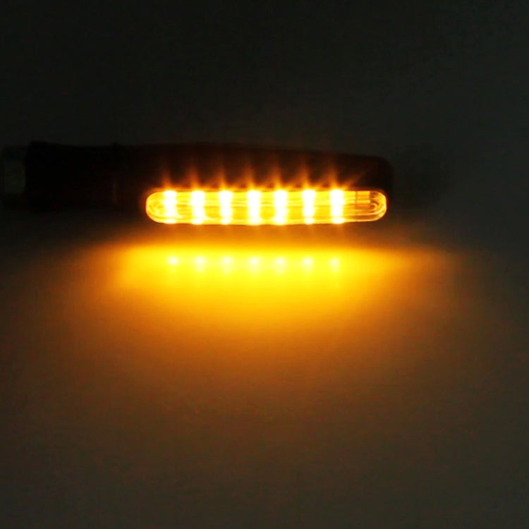 4 PCS DC 12V Motorcycle 15-LED Yellow + White Light Marquee-LED Turn Signal Indicator Blinker Light, 15-LED
