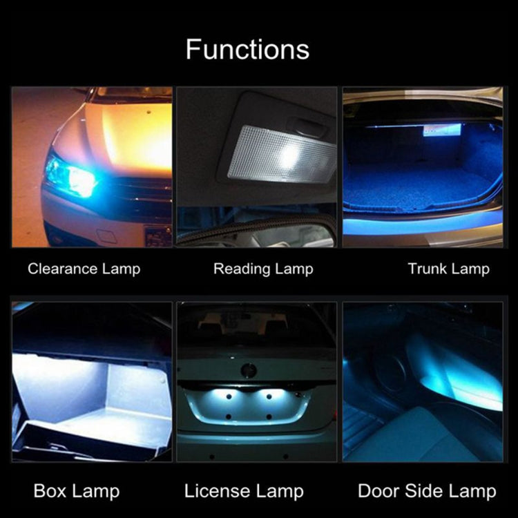2 PCS T10/W5W/194/501 1.5W 90LM 6000K 9 SMD-3528 LED Bulbs Car Reading Lamp Clearance Light with Decoder, DC 12V