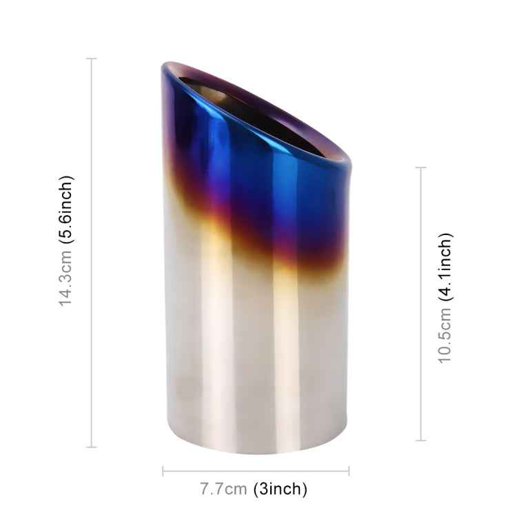 2 PCS Car Styling Stainless Steel Exhaust Tail Muffler Tip Pipe for VW Volkswagen 1.8T/2T Swept Volume, Audi A1/A3/A4L/Q3/Q5