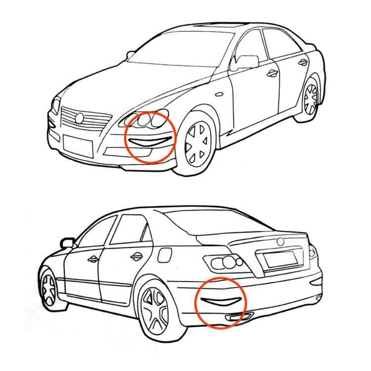 TCM-237 2 PCS Universal Car Body Plastic Anti-collision Sticker Bar Bumper Protector