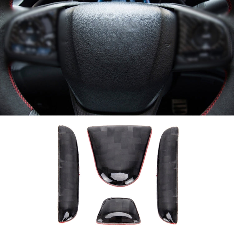 4 in 1 Steering Wheel H Logo Trim Decal Sticker for Honda Civic 10th Gen 2016-2019