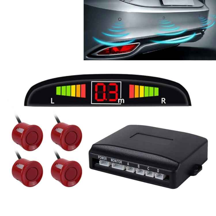Car Buzzer Reverse Backup Radar System - Premium Quality 4 Parking Sensors Car Reverse Backup Radar System with LCD Display