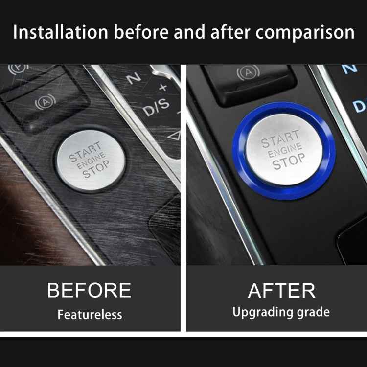 Car Engine Start Key Push Button Ring Trim Aluminum Alloy Sticker Decoration for Audi