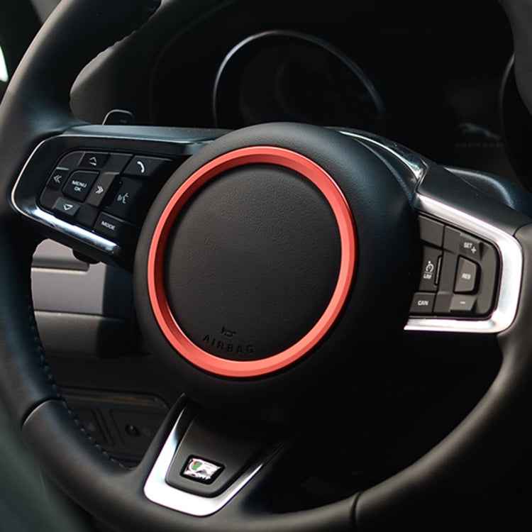 Car Auto Steering Wheel Aluminum Alloy Ring Cover Trim Sticker Decoration for Jaguar