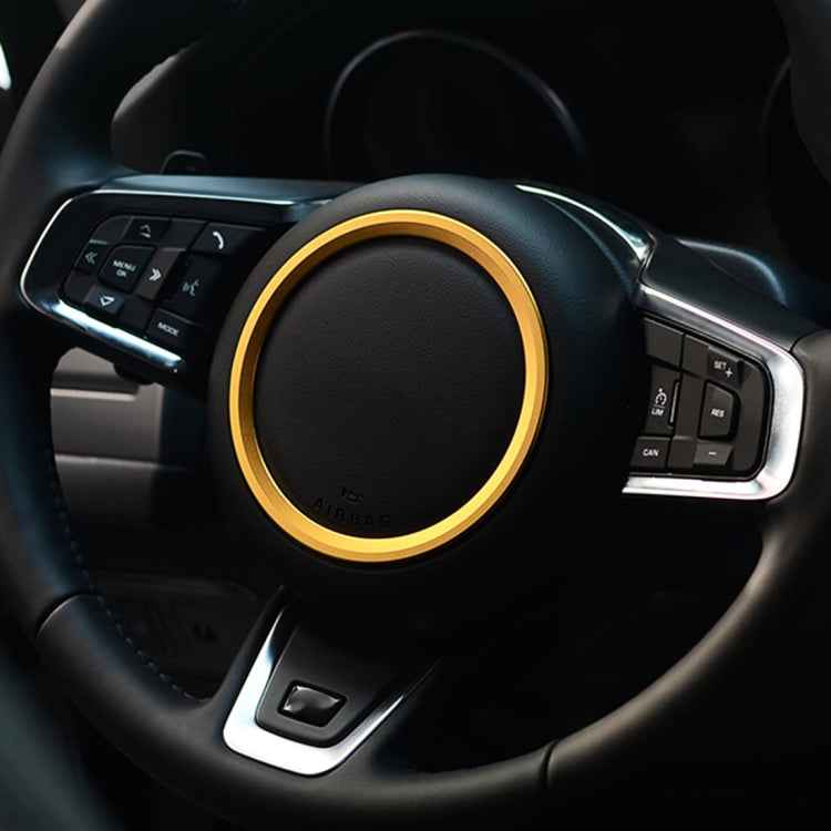Car Auto Steering Wheel Aluminum Alloy Ring Cover Trim Sticker Decoration for Jaguar