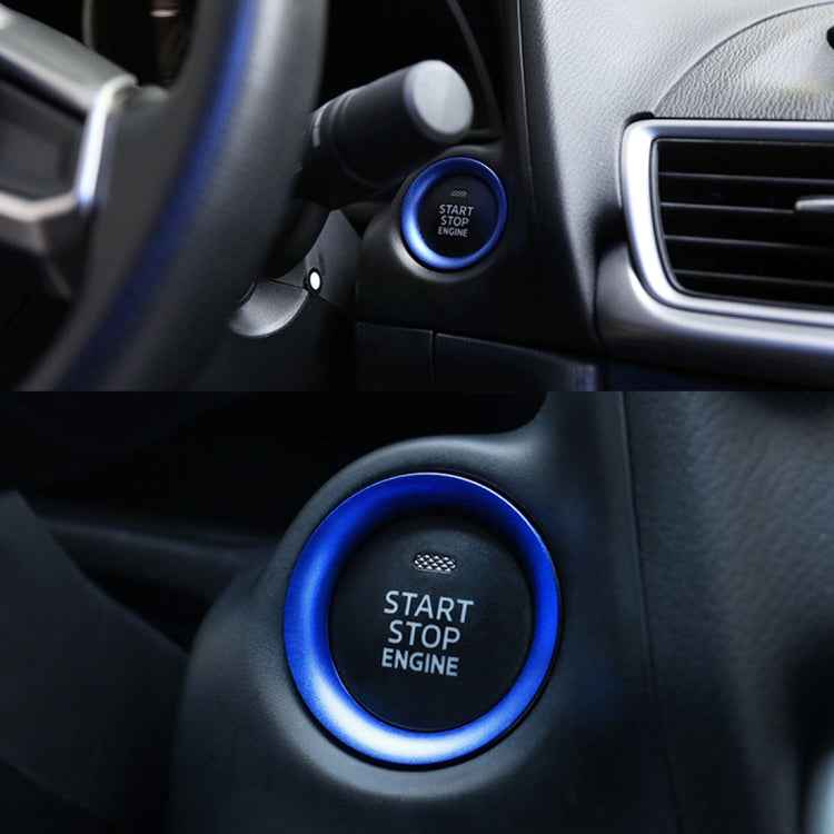 Car Engine Start Key Push Button Ring Trim Aluminum Alloy Sticker Decoration for Mazda