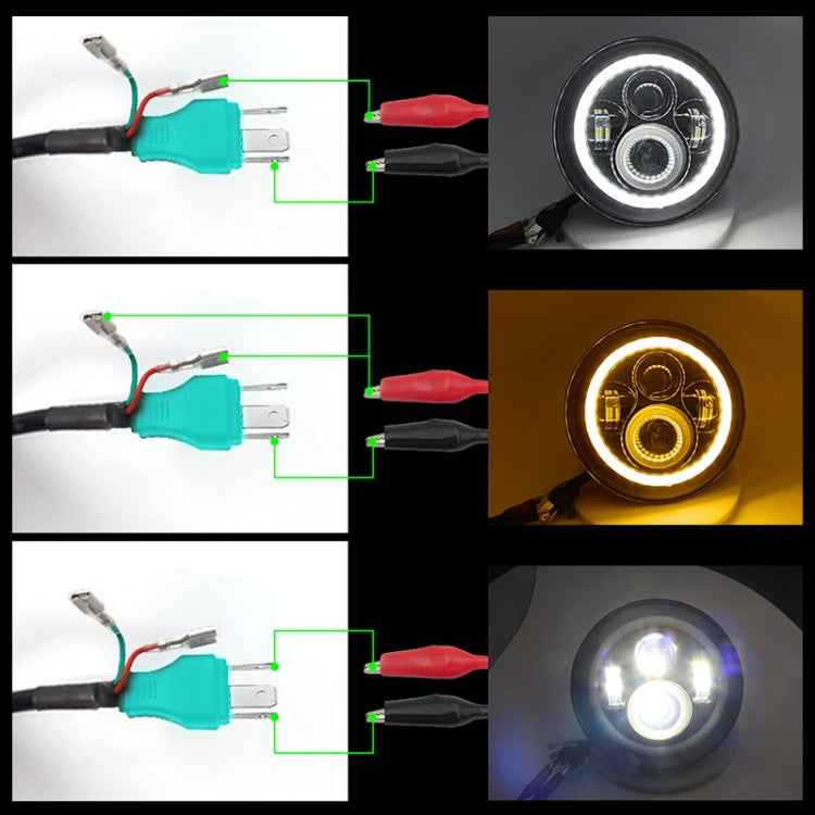2 PCS 7 inch IP68 Waterproof 6500K 75W CREE LED Headlight Hi/Lo Beam Driving Lamp for Jeep Wrangler JK TJ LJ