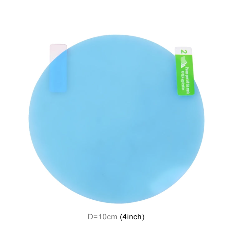 Car Round PET Rearview Mirror Protective Window Clear Anti-fog Waterproof Rain Shield Film, Diameter: 10cm