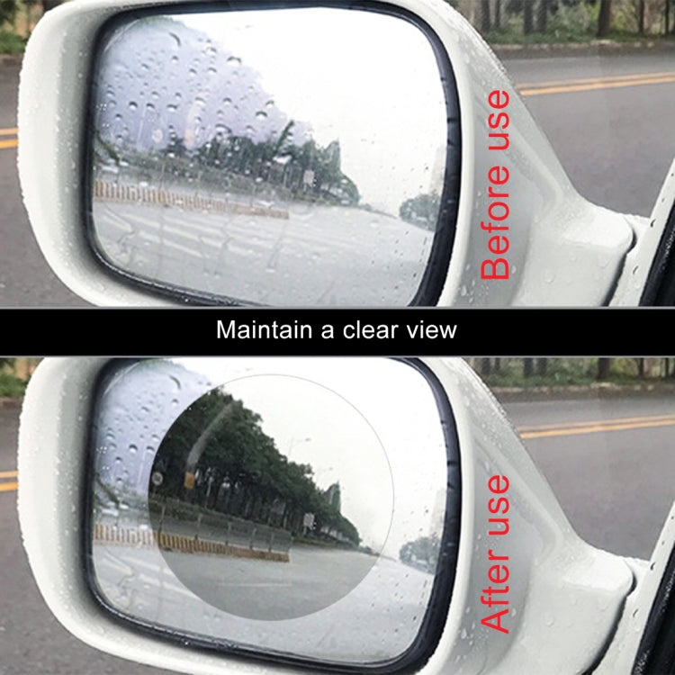 Car Round PET Rearview Mirror Protective Window Clear Anti-fog Waterproof Rain Shield Film, Diameter: 10cm