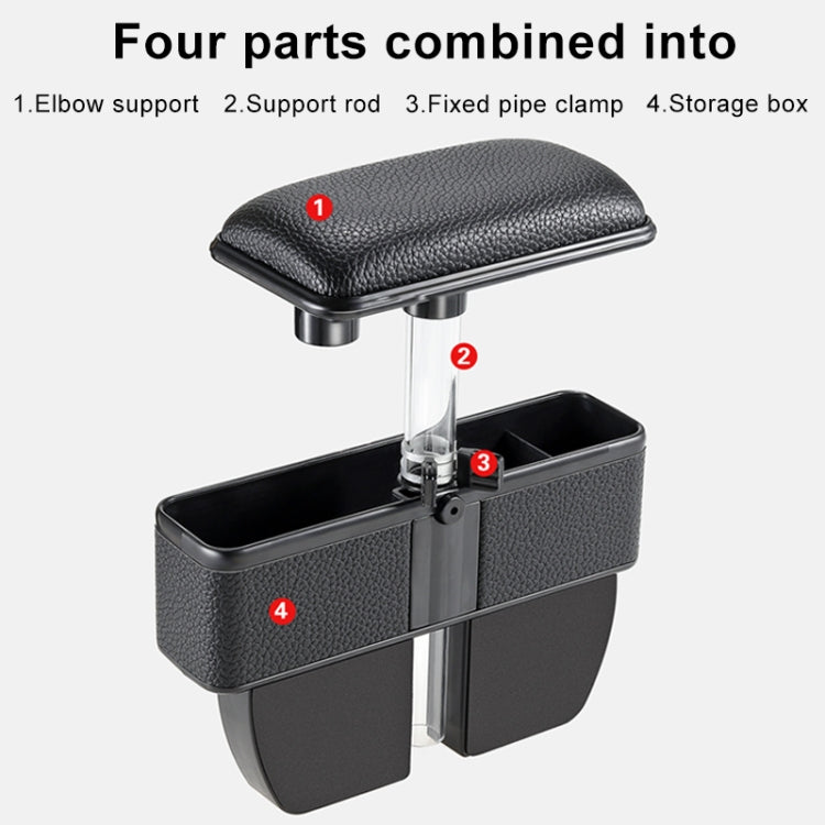 Universal Car Multi-functional Console Side Pocket Seat Gap Side Storage Box with Elbow Support Pad, with Pad