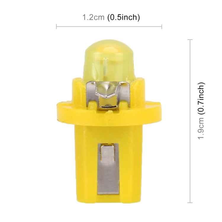 10 PCS 0.4W B8.5 Wedge Instrument Panel COB LED Light Dashboard Gauge Cluster Indicator Lamp Bulb