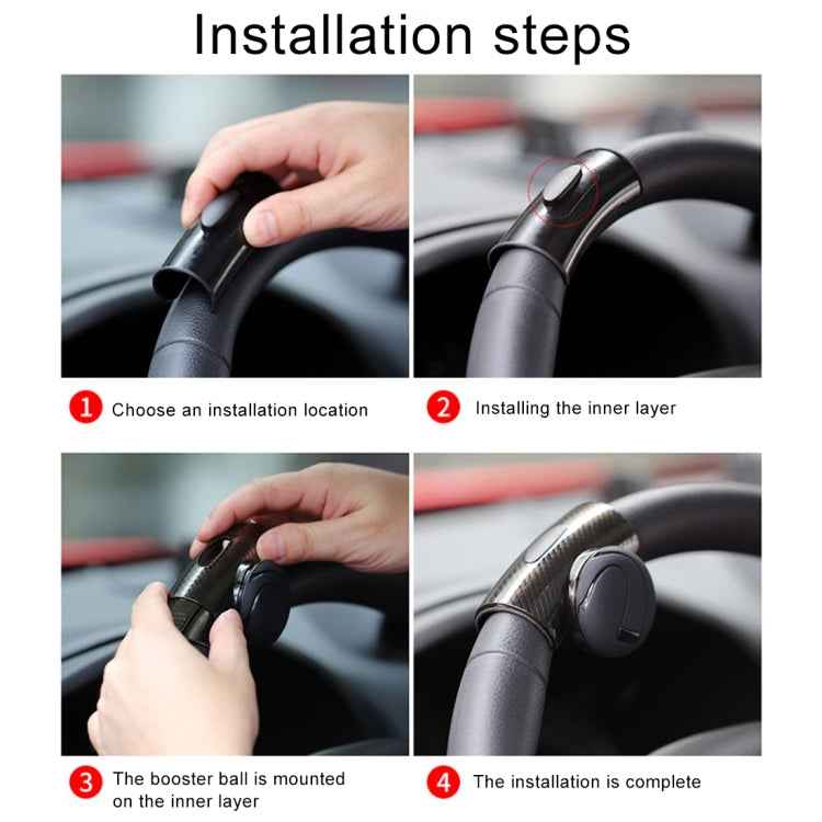 3R-2151 Car Auto Universal Steering Wheel Spinner Knob Auxiliary Booster Aid Control Handle Car Steering Wheel Booster Wheel Strengthener Auto Spinner Knob Ball