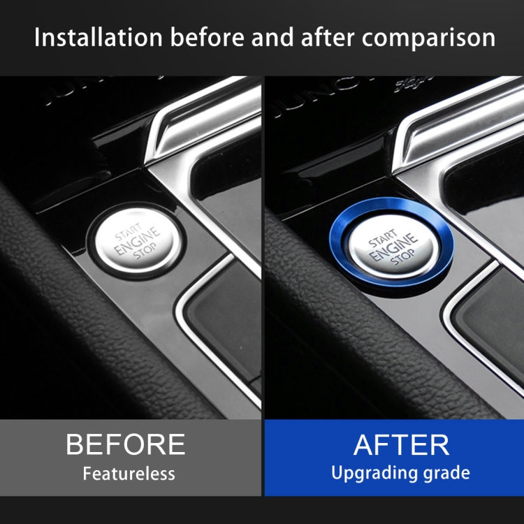 Car Engine Start Key Push Button Ring Trim Aluminum Alloy Sticker Decoration for Volkswagen