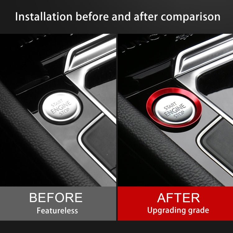 Car Engine Start Key Push Button Ring Trim Aluminum Alloy Sticker Decoration for Volkswagen, For Volkswagen (Engine Start), For Volkswagen