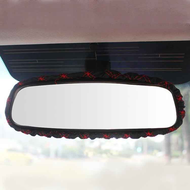 3 PCS Car Hand Brake Cover Shift Knob Gear Stick Cushion Sets Rear View Mirror Sets Cover Car Accessory Interior Decoration Pad