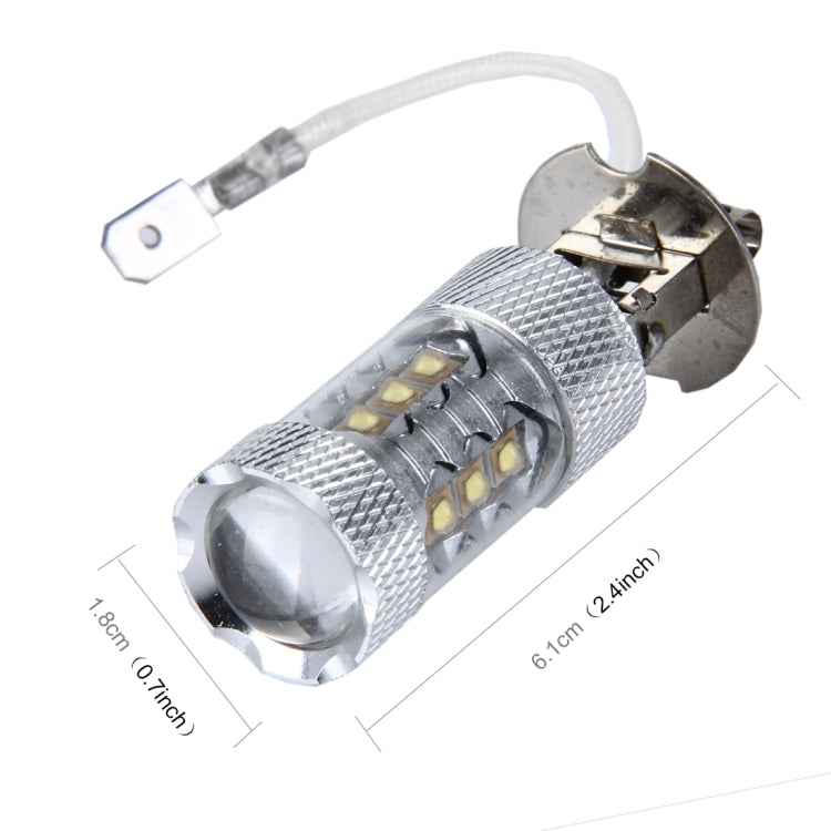 H3 80W 800LM 6000K 16-3535-LEDs Car Fog Lights, DC 12-24V