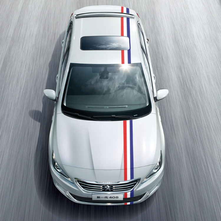 5m Car Plastic Wrap Sticker Decal Film, French Flag, Strip Line Style