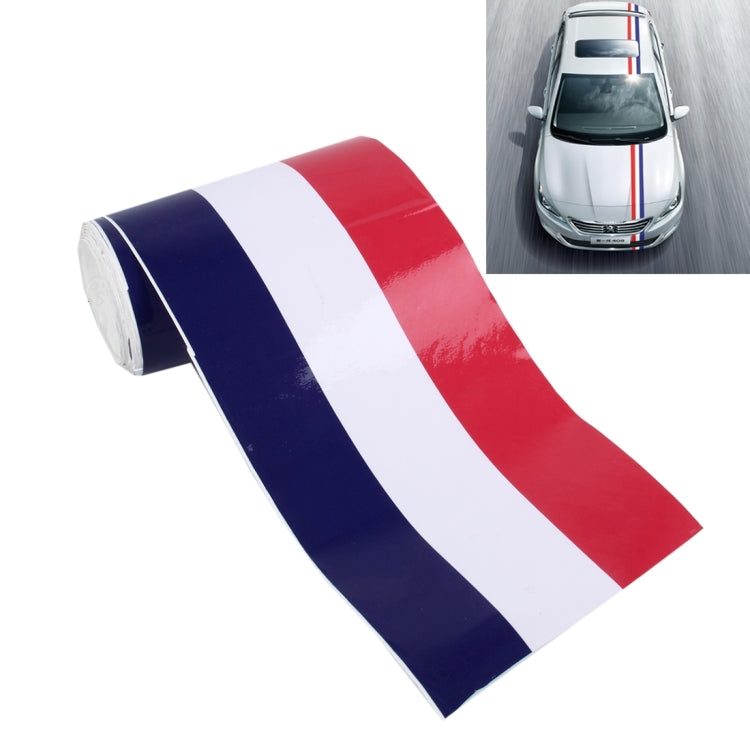 5m Car Plastic Wrap Sticker Decal Film, French Flag, Strip Line Style