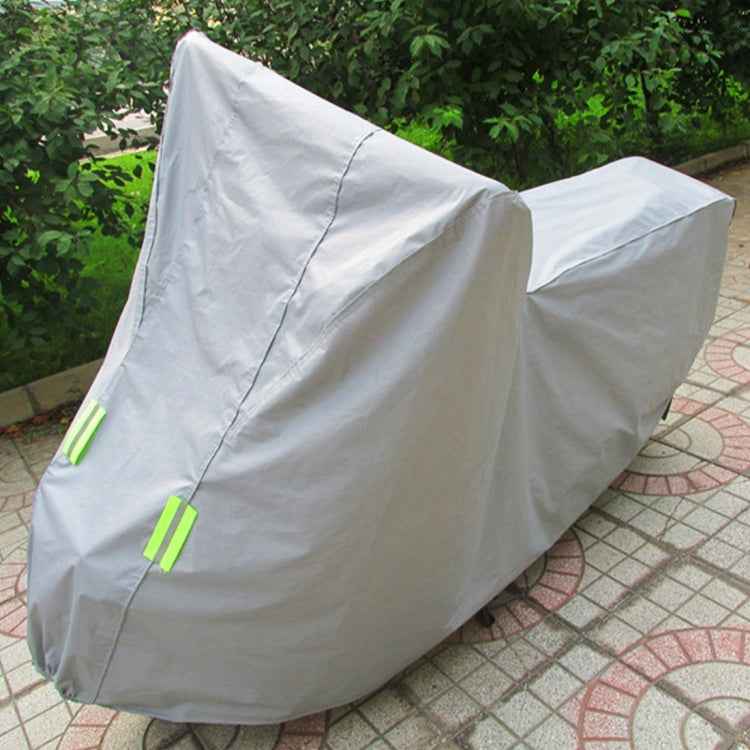 Outdoor Universal Anti-Dust Sunproof Waterproof Electric Bike Without Rear Box Aluminum Film Flocking Cover with Warning Strips, Fits Bike up to 2m(78 Inches) In Length, XL Size: 203x89x122cm