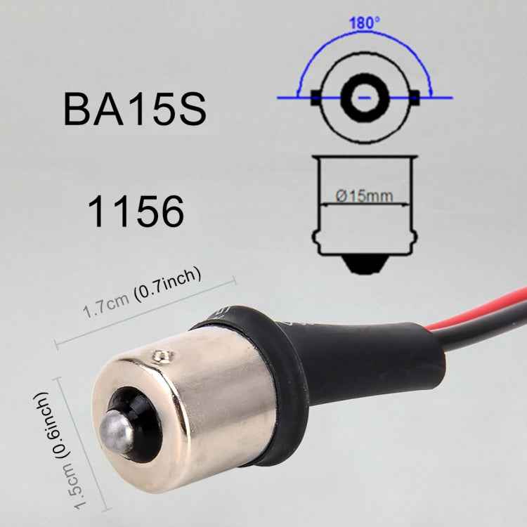 1 Pair 1156 / BA15S Bulb Holder Base Male Socket with Wire