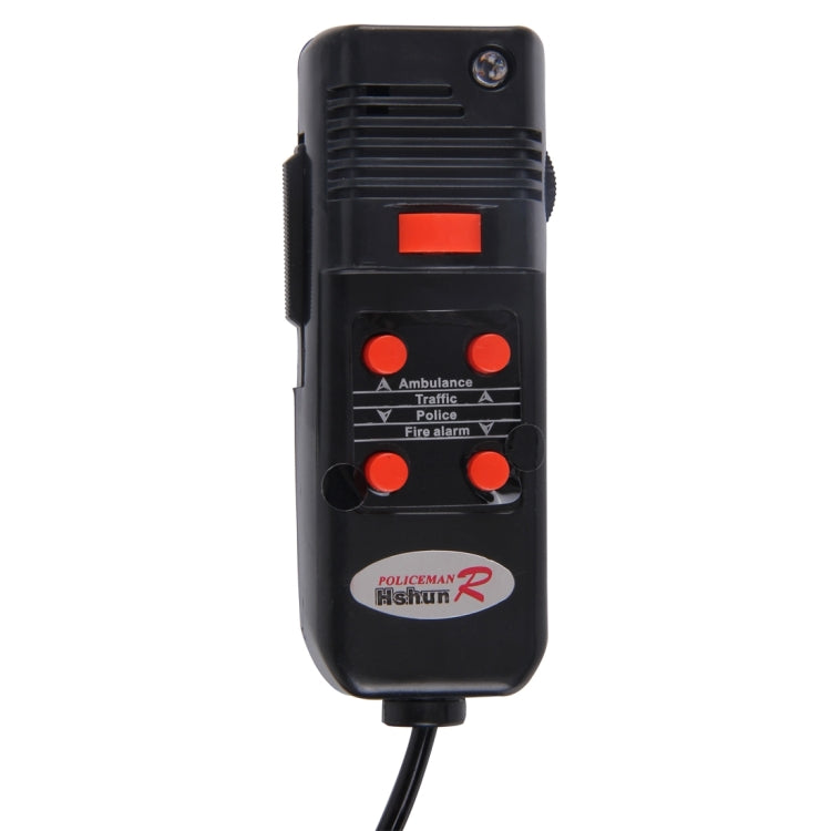 HJS-78005 12V 60W 300dB Car Electric Alarm Air Horn Siren Speaker 5 Sound Tone/ 3 Sound Tone Super Loud With Mic, Cable Length: 60cm