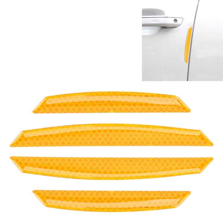 4 PCS Universal Car Door Anti-collision Strip Protection Guards Trims Stickers