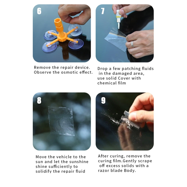 Professional Windscreen Repair Tool Paintless Dent Removal Car Window Windshield Repair Kit Chip Crack Auto Glass