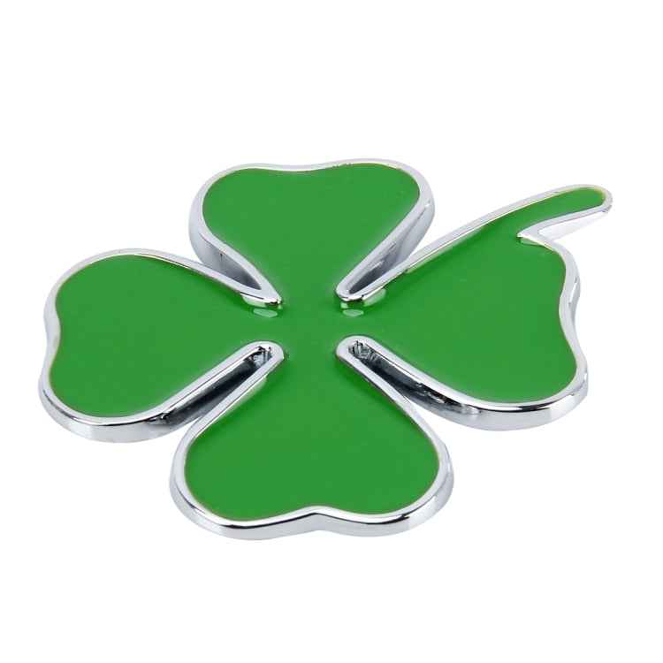 Four Leaf Clover Herb Luck Symbol Badge Emblem Labeling Sticker Styling Car Dashboard  Decoration, Size: 7.5*6cm