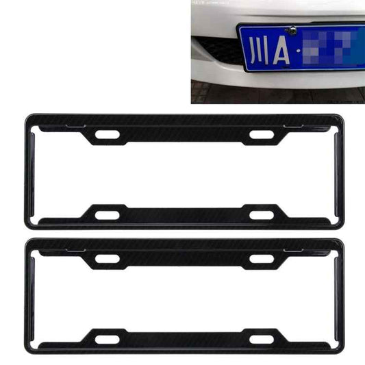 2 PCS Carbon Lead License Plate Frame Simple and Beautiful Car License Plate Frame Holder Universal License Plate Holder
