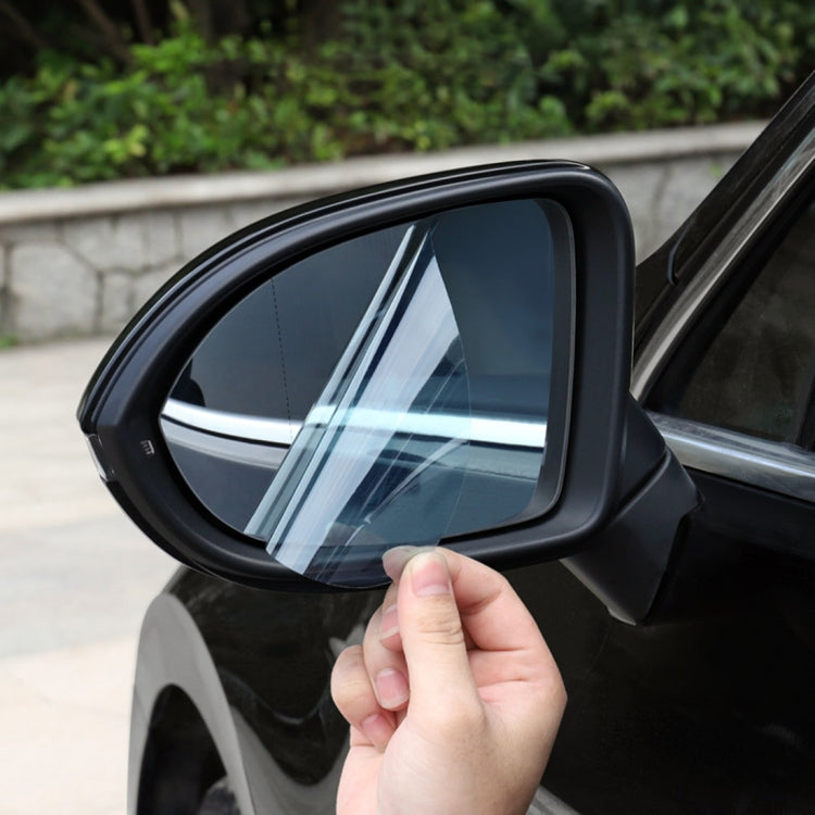 Car Round PET Rearview Mirror Protective Window Clear Anti-fog Waterproof Rain Shield Film for Toyota Corolla 14-18 (Can Customize Other Model)