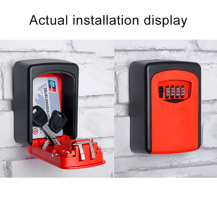 Wall-hanging Key Storage Box with Metal 4-Digit Password Lock