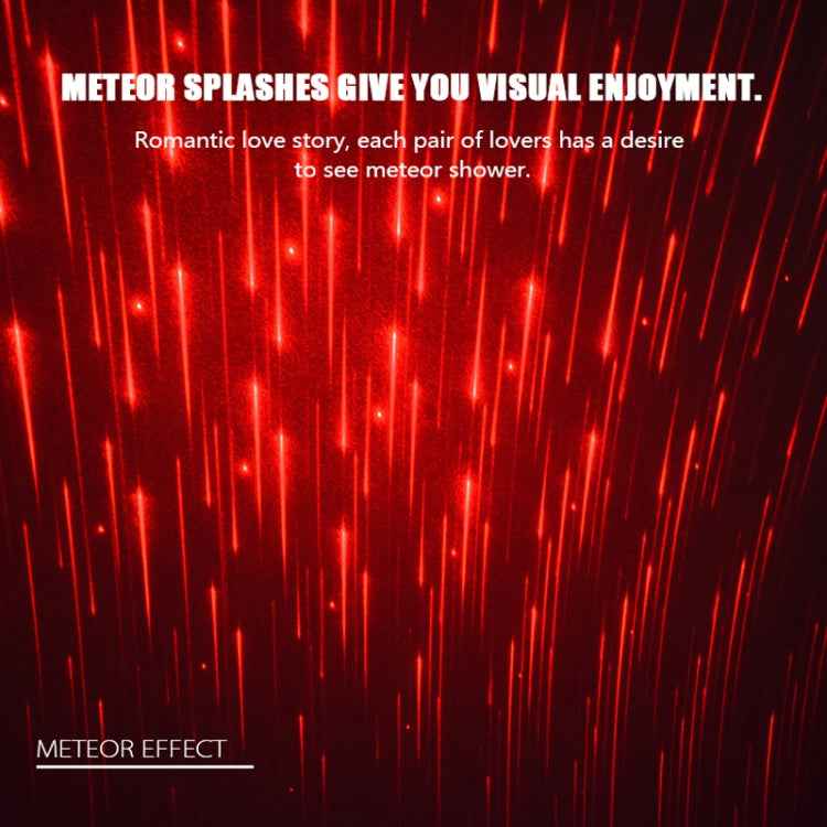 5V Roof Ceiling Decoration Car Red Light Star Night Lights Atmosphere Meteor Lamp Projector, Constantly Bright