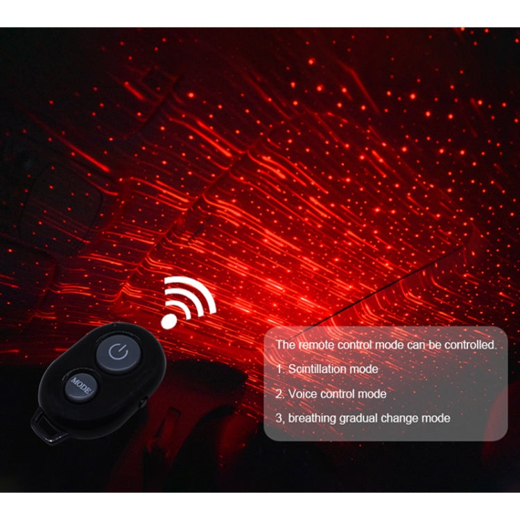 5V Roof Ceiling Decoration Red Light Star Night Lights Starry Sky Atmosphere Lamp Projector with Remote Control