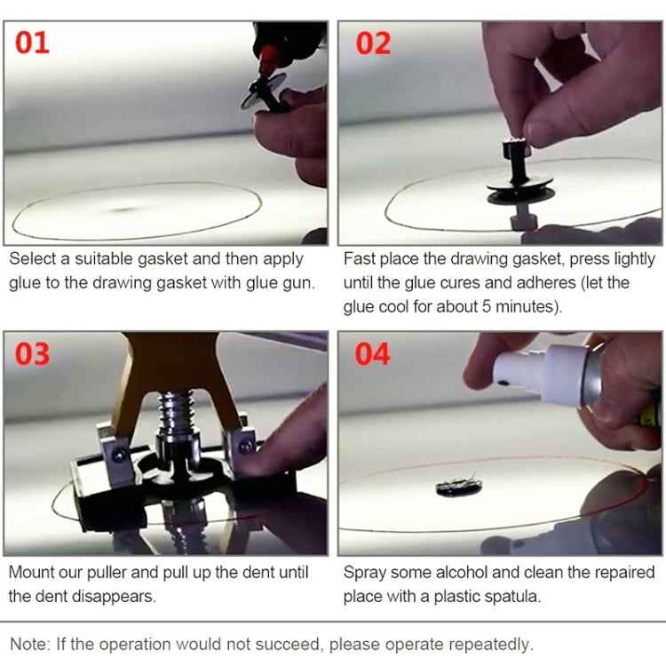 29 in 1 Auto Car Dent Lifter-Glue Puller Aluminium Alloy Tab Bodywork Repair Tools Kit, with 20W Glue Gun, US Plug or EU Plug