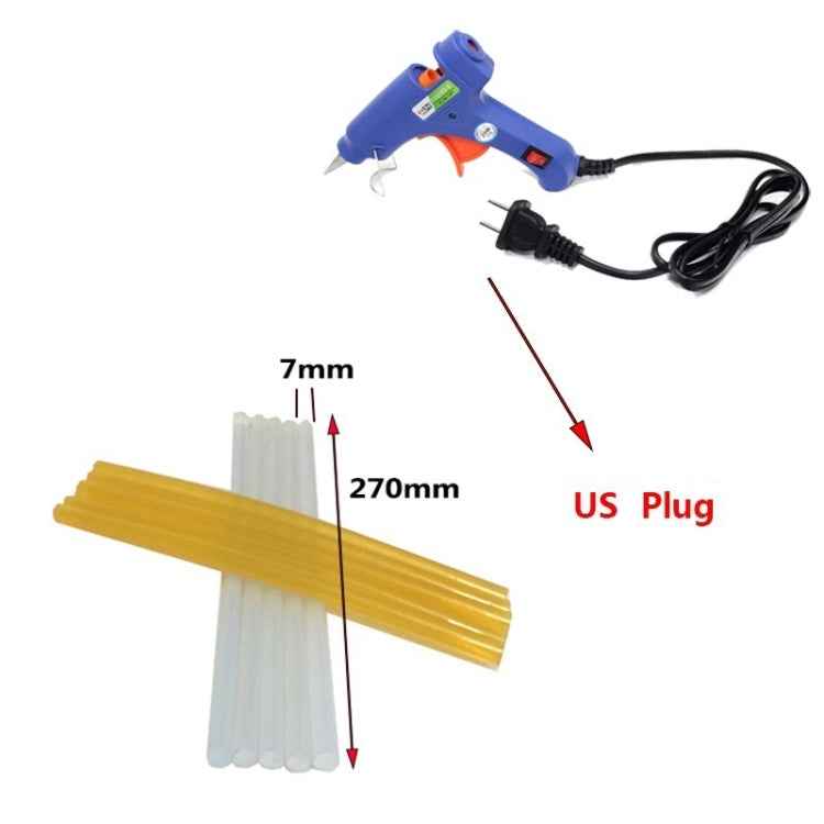 57 in 1 Auto Car Metal PDR Dent Lifter-Glue Puller Tab Hail Removal Paintless Car Dent Repair Tools Kit, with 20W Glue Gun, US Plug or EU Plug