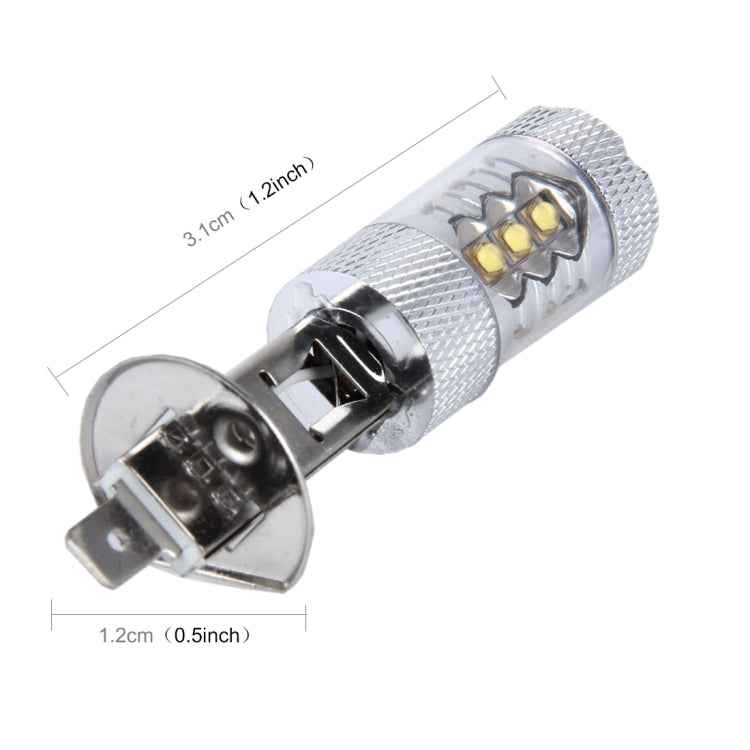 H1 80W 800LM 6000K 16-3535-LEDs Car Fog Lights, DC 12-24V