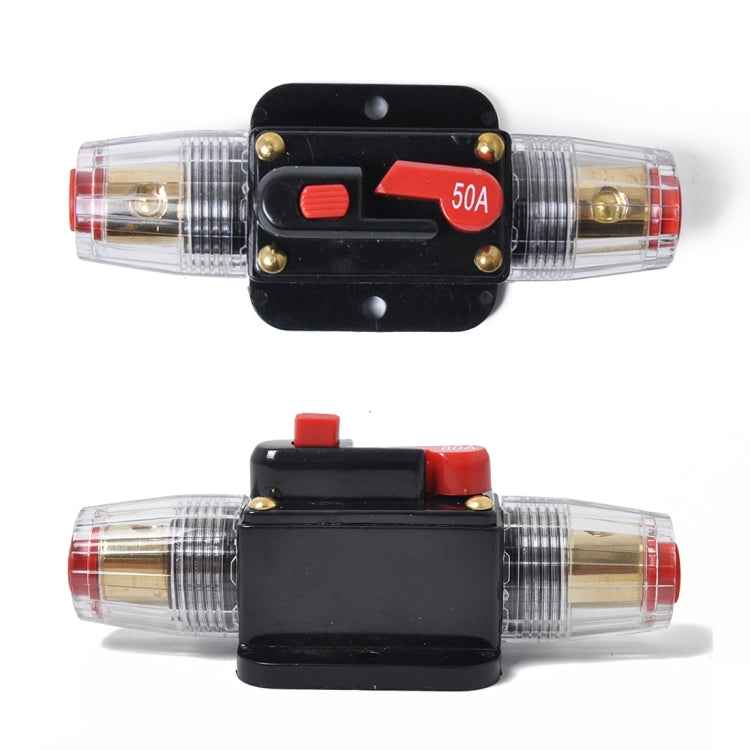 DC 12-24V Car Circuit Breaker Stereo Audio Fuse Holder Insurance 50A Fuse