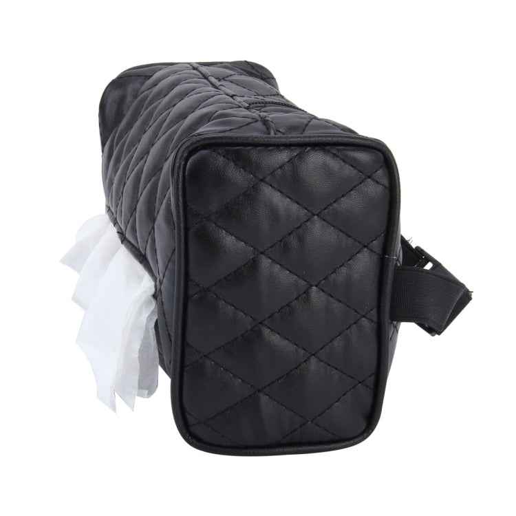 Car Auto Leather Sun Visor Backseat Hanger Tissue Box Paper Napkin Bag (Not Include Napkin)